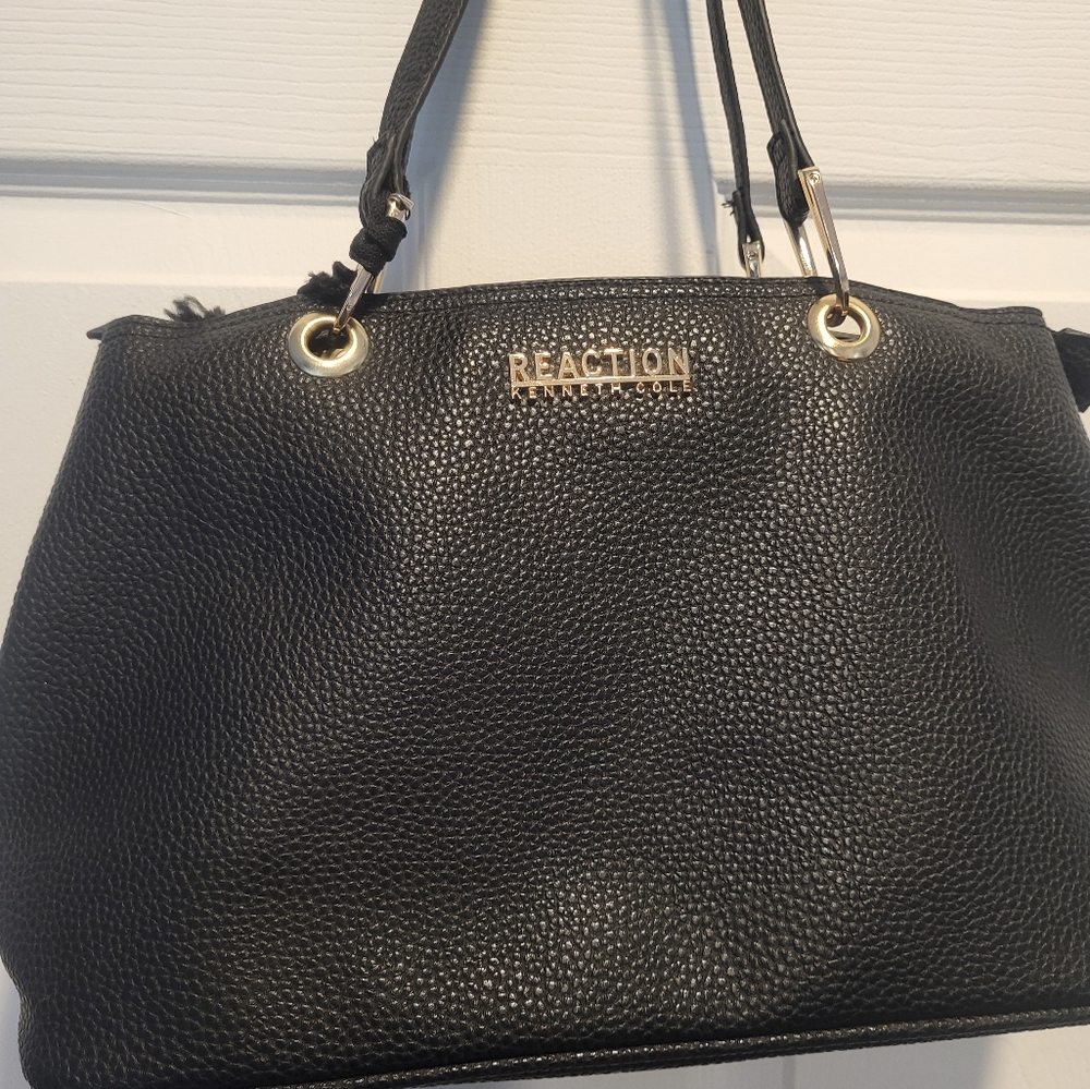 Kenneth Cole Black handbag..textured leather